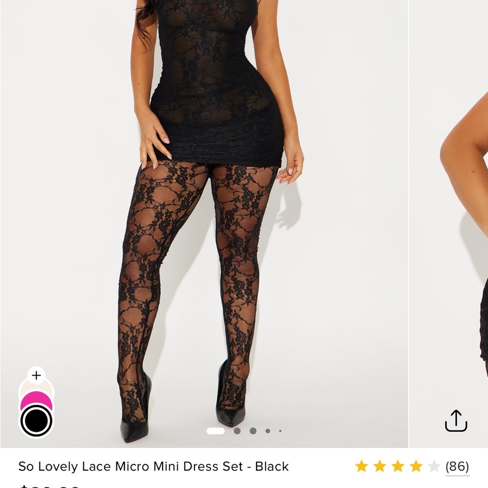 Fashion Nova Black Lace Dress